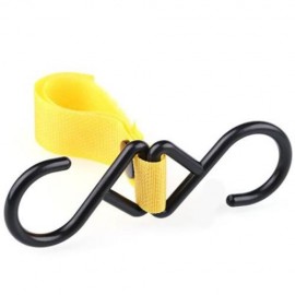 PORTABLE HIGH TOUGHNESS BABIES STROLLER HOUSEHOLD HOOK (YELLOW)