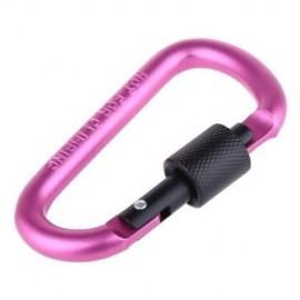 OUTDOOR SPORTS MULTIFUNCTIONAL D-TYPE OVERSTRIKING ALUMINIUM ALLOY SAFETY BUCKLE WITH LOCK