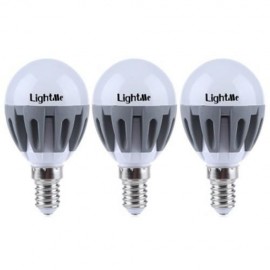 LIGHTME 3PCS E14 220-240V G45 3W LED BULB SMD 2835 SPOT GLOBE LIGHTING (COOL WHITE LIGHT)