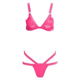 SEXY BIKINI GRENADINE HOLLOW OUT DESIGN TWO PIECES SWIMMING SUITS FOR LADY (ROSE)