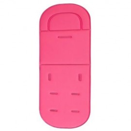 SOLID COLOR BREATHABLE COTTON CUSHION FOR BABY CARRIAGE (ROSE)