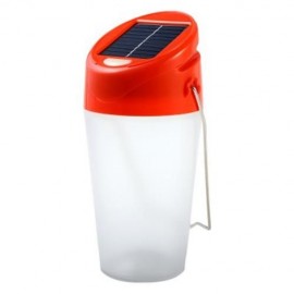 LED SOLAR PORTABLE LANTERN LIGHTS FOR OUTDOOR HIKING CAMPING EMERGENCIES (RED)