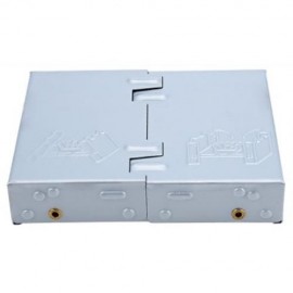 FOLDING SOLID ALCOHOL STOVE WAX BURNER OUTDOOR CAMPING EQUIPMENT COOKWARE (SILVER)