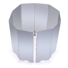 10 PLATES ALUMINUM ALLOY OUTDOOR FOLDABLE CAMPING COOKER STOVE WIND SCREEN WINDSHIELD (SIL
