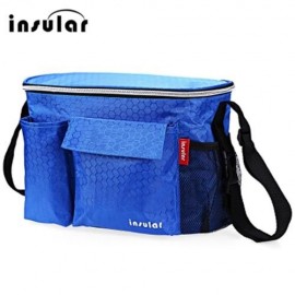 INSULAR PORTABLE WATERPROOF BABIES DIAPER BAG WITH MESH BAG (SAPPHIRE BLUE)