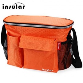 INSULAR PORTABLE WATERPROOF BABIES DIAPER BAG WITH MESH BAG (ORANGE)
