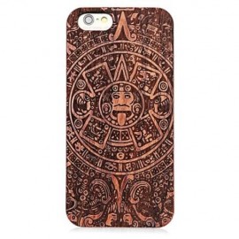 RETRO TOTEM PATTERN EMBOSSMENT CARVING DESIGN WOOD BACK CASE COVER FOR IPHONE 6 / 6S (DEEP
