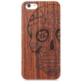 SKELETON WOOD FRAME BACK COVER CASE FOR IPHONE 6 PLUS / 6S PLUS (DEEP BROWN)