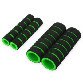 ONE PAIR SOFT SPONGE FOAM HANDLE HANDLEBAR GRIP COVER FOR ROAD MOUNTAIN BIKE (LIGHT GREEN)