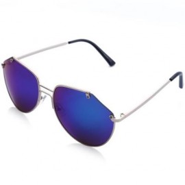 CLASSIC UNISEX COLORED COATING TRIMMING EYEWEAR METAL GLASSES (GOLD FRAME   SILVER)