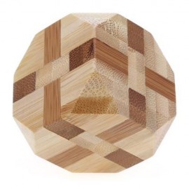 3D INTERLOCKING TETRAKAIDECAHEDRON WOODEN BURR PUZZLE KONG MING IQ BRAIN TEASER INTELLIGEN