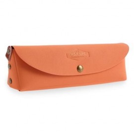 PORTABLE SIMPLE LONG PATTERN CUTE PEN BAG (ORANGE)