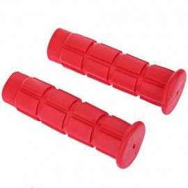 PAIRED SOFT CYCLING ADHESIVE PERFORMANCE RUBBER HANDLEBAR GRIP (RED)