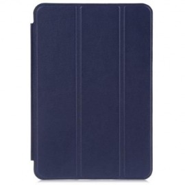 PU LEATHER SMART ULTRA THIN STAND COVER PC BACK CASE FOR IPAD MINI 4 (DEEP BLUE)