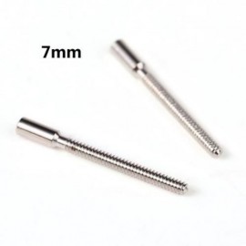 7MM WATCH WINDING STEM EXTENDERS FOR ATTACHING CROWN WRISTWATCH MOVEMENT PART (SILVER)