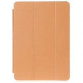PU LEATHER SMART ULTRA THIN STAND COVER PC BACK CASE FOR IPAD AIR (LIGHT BROWN)