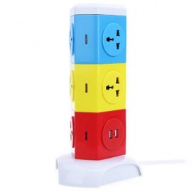 ALARDOR COLORFUL ALD - 3W6K - L 180 DEGREE ROTATING SOCKET INTELLIGENT VERTICAL SURGE PROT
