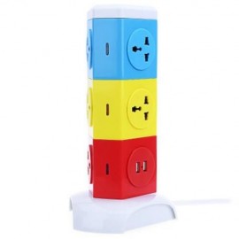 ALARDOR COLORFUL ALD - 3W6K - L 180 DEGREE ROTATING SOCKET INTELLIGENT VERTICAL SURGE PROT