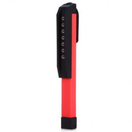 ULTRA BRIGHT 7 LEDS LED POCKET PEN WORK LIGHT WITH POWERFUL MAGNETIC BASE CLIP (RED)