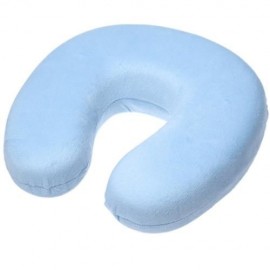 U SHAPED SLOW REBOUND MEMORY FOAM TRAVEL NECK PILLOW FOR OFFICE FLIGHT TRAVELING (LIGHT BL