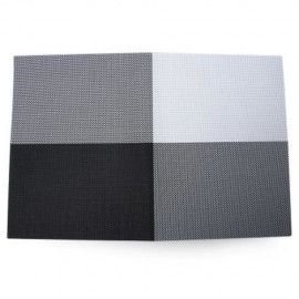 NON-SLIP INSULATION PVC COFFEE COASTER PLACEMAT KITCHEN TOOL TABLEWARE PAD (WHITE AND BLAC