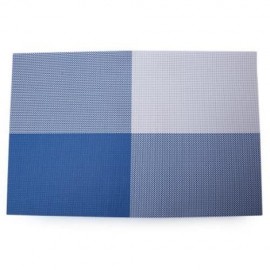 NON-SLIP INSULATION PVC COFFEE COASTER PLACEMAT KITCHEN TOOL TABLEWARE PAD (BLUE)