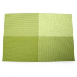 NON-SLIP INSULATION PVC COFFEE COASTER PLACEMAT KITCHEN TOOL TABLEWARE PAD (GREEN)