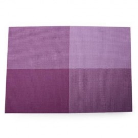 NON-SLIP INSULATION PVC COFFEE COASTER PLACEMAT KITCHEN TOOL TABLEWARE PAD (PURPLE)