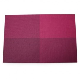 NON-SLIP INSULATION PVC COFFEE COASTER PLACEMAT KITCHEN TOOL TABLEWARE PAD (ROSE)