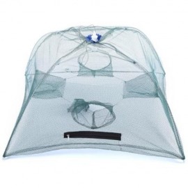 TELESCOPIC 4 SIDE BAIT FISHING CRABS NET ANGLING OUTDOOR APPLIANCE (GRASS GREEN)