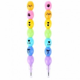 UOOPAI 1157 2PCS SIMPLE LOVELY MULTICOLOR EXTENSIBLE PENCIL WITH 7 NIBS (COLORFUL)