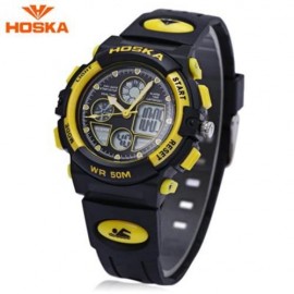 HOSKA H003S DIGITAL QUARTZ CHILDREN SPORT WATCH CHRONOGRAPH CALENDAR ALARM BACKLIGHT 5ATM 