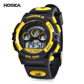 HOSKA H001B CHILDREN LED DIGITAL WATCH WATER RESISTANCE DAY CHRONOGRAPH SPORTS WRISTWATCH 