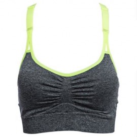 ULTRA-SOFT SEAMLESS FULL COVERAGE RACERBACK SPORT BRA (GRAY)