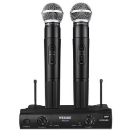 WEISRE PGX - 58 PROFESSIONAL UHF DUAL WIRELESS MICROPHONE MIC SYSTEM FOR KARAOKE PARTY KTV