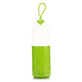 U CUP U - 01330 PORTABLE STAINLESS STEEL HEART SHAPE HANDLE VACUUM DRINKING WATER BOTTLE (