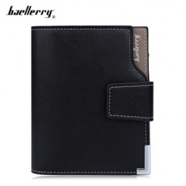 BAELLERRY  SHORT VERTICAL WALLET FOR MEN (BLACK)