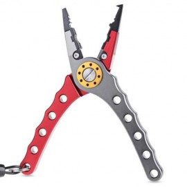 FG - 1016 LIGHT LURE PLIER GRIP PINCER NIPPER WIRE CUTTER SCISSOR FISHING KIT (RED)