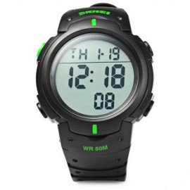 SKMEI 1068 MULTIFUNCTIONAL LED MILITARY WATCH ALARM STOPWATCH WATER RESISTANT (GREEN)