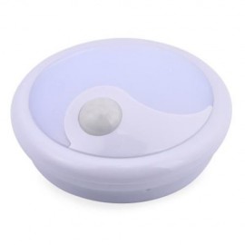 ROUND BATTERY POWERED 6 LEDS WIRELESS LIGHT CONTROL LAMP HUMAN BODY INDUCTION NIGHT LIGHT 