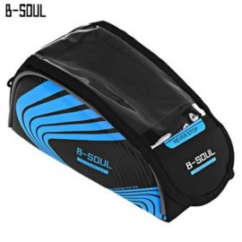 B-SOUL BICYCLE WATER RESISTANT REFLECTIVE STRIP MOUNT FOR 5.7 INCHES HANDLEBAR PHONE BAG (