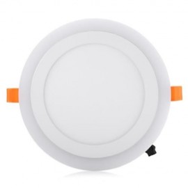 ROUND LED BLUE WHITE PANEL LIGHT RECESSED CEILING LAMP (WHITE GREY)