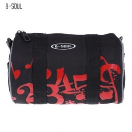 B - SOUL PORTABLE BIKE HANDLEBAR PACK POUCH OUTDOOR TOOL (RED)