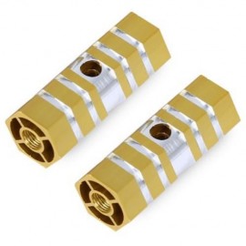 PAIRED OUTDOOR NON-SLIP COLUMN SHAPE BICYCLE PEDAL FOR CRAZY RIDER (GOLDEN)