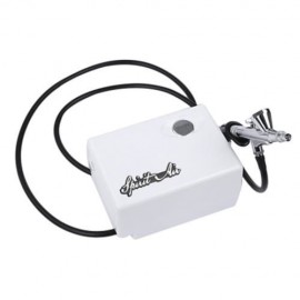 SPIRIT AIR 0.4MM MULTI-PURPOSE AIRBRUSH COMPRESSOR SPRAY ART PAINT GUN KIT SET (WHITE)
