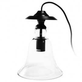 CY - DD - 036 INDUSTRIAL BELL GLASS LAMP SHADE RETRO PENDENT CEILING LIGHT SOCKET (BLACK)