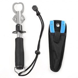 STAINLESS STEEL FISHING LIP GRABBER GRIPPER ALUMINUM ALLOY FISHING PLIERS SET (BLUE AND BL