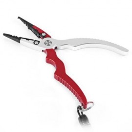 ALUMINUM ALLOY ARC-SHAPED HAND SHANK LINE CUTTER HOOK REMOVE FISHING PLIERS (RED)