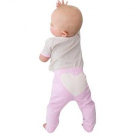CUTE HEART SHAPE APPLIQUE CHILDREN HAREN PANTS (PINK)