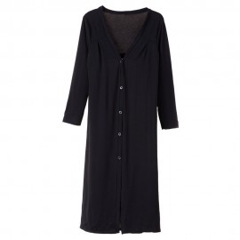 STYLISH CHIFFON SPLICING LONG EDITION LONG SLEEVE WOMEN'S CARDIGAN